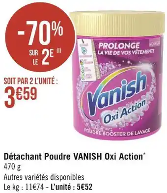 Géant Casino Vanish détachant poudre oxi action* offre