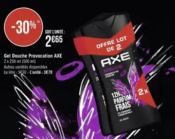 Géant Casino Axe gel douche provocation offre