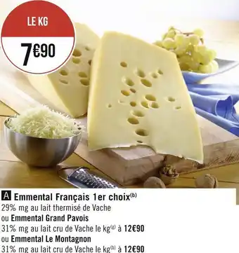 Géant Casino Emmental français 1er choix offre