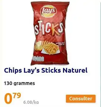 Action Chips Lay's Sticks Naturel offre
