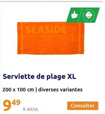Action Serviette De Plage Xl offre