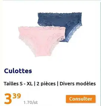 Action Culottes offre