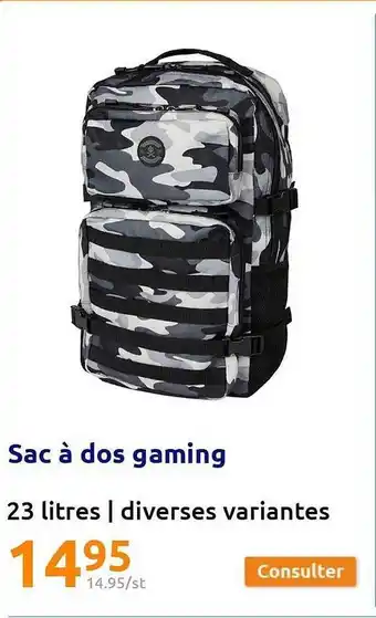 Action Sac à Dos Gaming offre