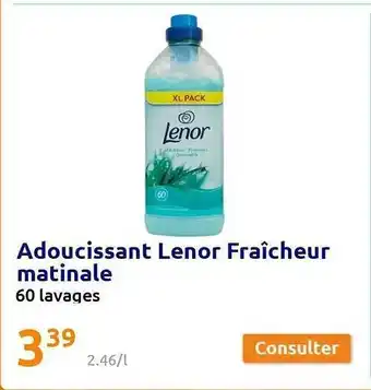 Action Adoucissant Lenor Fraîcheur Matinale offre