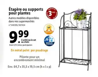 Lidl Étagère ou supports pour plantes offre
