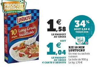 U Express Riz 10 Min Lustucru offre
