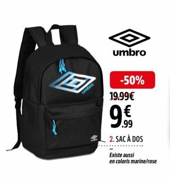 Intersport UMBRO Sac à dos offre