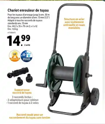 Lidl Chariot enrouleur de tuyau offre