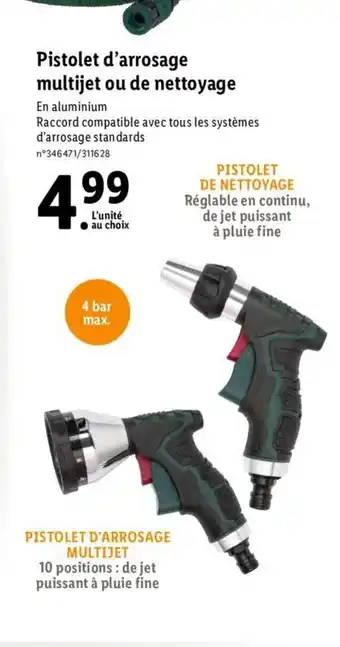 Lidl Pistolet d'arrosage multijet ou de nettoyage offre