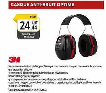 DomPro 3m Casque Anti-bruit Optime offre