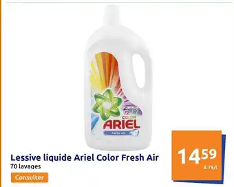 Action Lessive Liquide Ariel Color Fresh Air offre