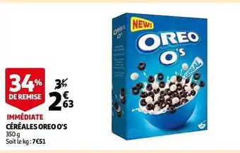 Auchan Céréales Oreo O's 34% De Remise Immédiate offre