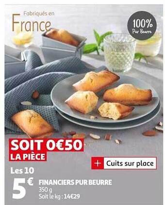 Auchan Financiers Pur Beurre offre