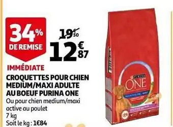 Auchan Croquettes Pour Chien Medium Maxi Adulte Au Boeuf Purina One 34% De Remise Immédiate offre