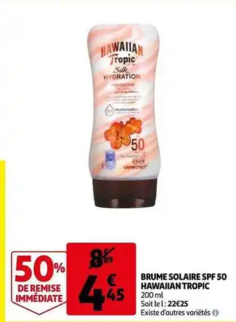 Auchan Brume Solaire Spf 50 Hawaiian Tropic 50% De Remise Immédiate offre