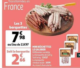 Auchan Mini Bûchettes Le Galibier offre