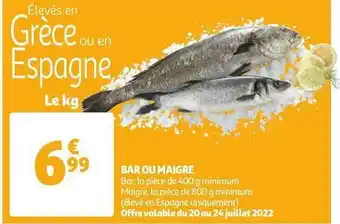 Auchan Bar Ou Maigre offre