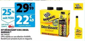Auchan Kit Décrassant 5 En 1 Diesel Bardahl offre