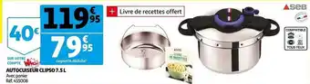 Auchan Autocuiseur Clipso 7.5l Seb offre