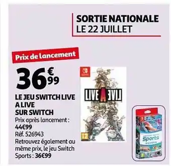Auchan Le Jeu Switch Live A Live Sur Switch offre