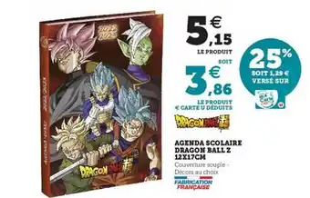 Hyper U Agenda Scolaire Dragon Ball Z 12x17 Cm offre