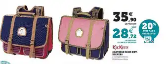 Hyper U Cartable 38cm Env Kickers offre