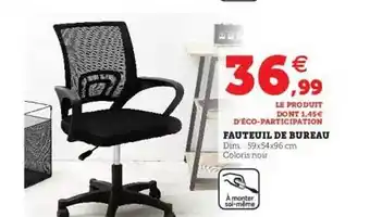 Hyper U Fauteuil De Bureau offre