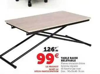 Table Basse Relevable