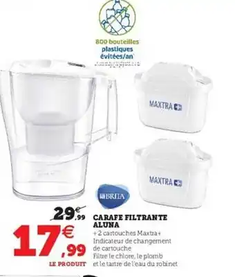 Hyper U Carafe Filtrante Aluna Brita offre