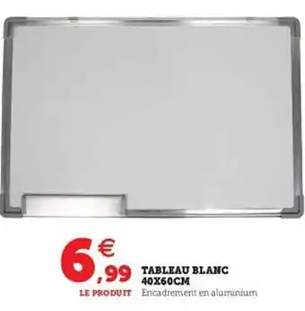 Hyper U Tableau Blanc 40x60 Cm offre