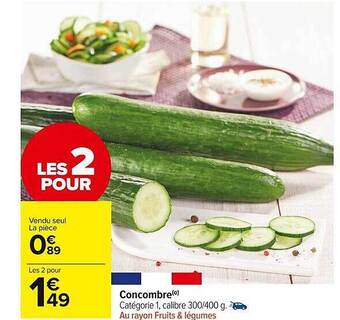 Carrefour Market Concombre offre