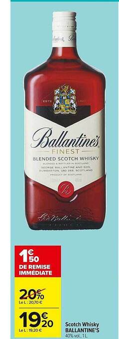 Carrefour Market Scotch Whisky Ballantine's offre