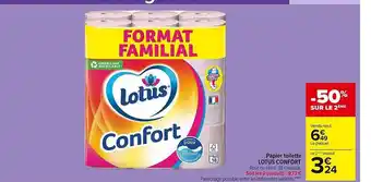 Papier Toilette Lotus Confort
