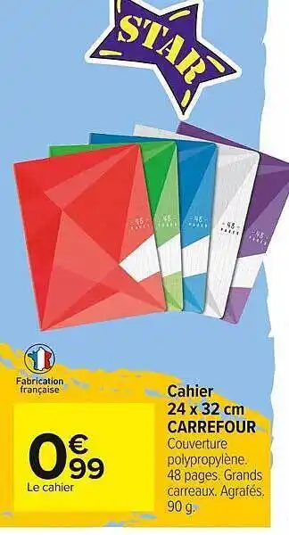 Carrefour Market Cahier 24 X 32 Cm Carrefour offre
