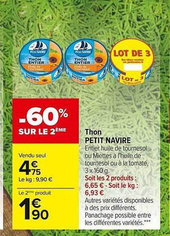 Carrefour Market Thon Petit Navire offre