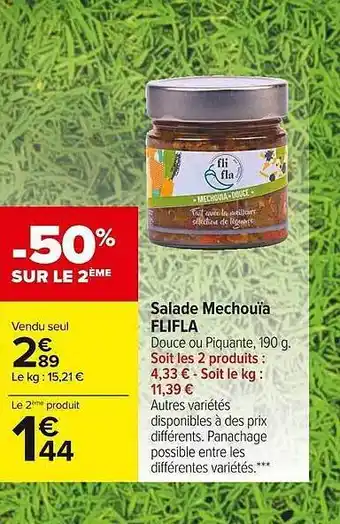 Carrefour Market Salade Mechouïa Flifla offre