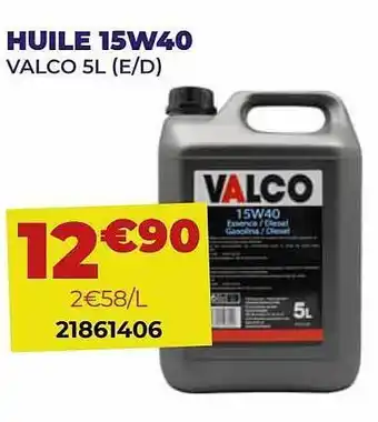 Carter-Cash Huile 15w40 Valco offre