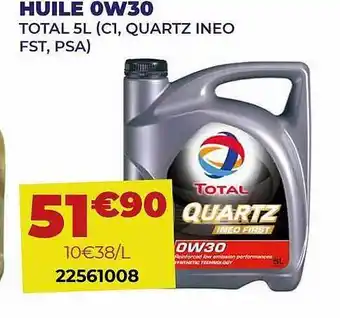 Carter-Cash Huile 0w30 Total offre