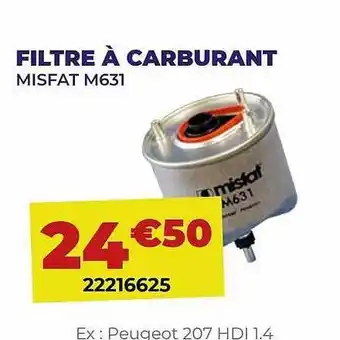 Carter-Cash Filtre à Carburant Misfat M631 offre