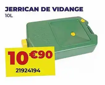Carter-Cash Jerrican De Vidange offre