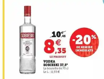 Hyper U Vodka Sobieski 37,5° offre