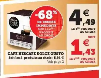 Hyper U Café Nescafé Dolce Gusto offre