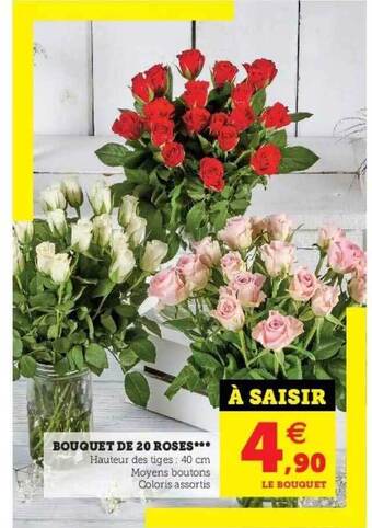 Hyper U Bouquet De 20 Roses offre