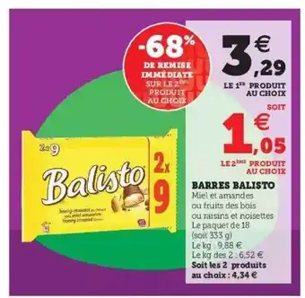 Hyper U Barres Balisto offre