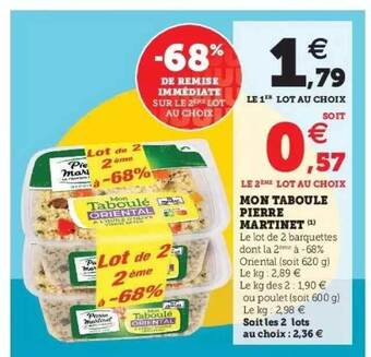 Hyper U Mon Taboulé Pierre Martinet offre