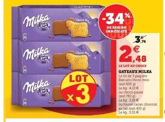 Hyper U Gâteaux Milka offre