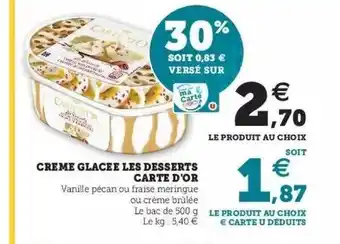 CrÚme Glacée Les Desserts Carte D'or