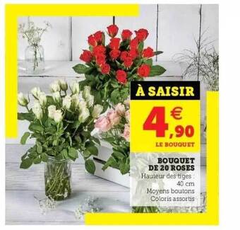 Super U Bouquet De 20 Roses offre