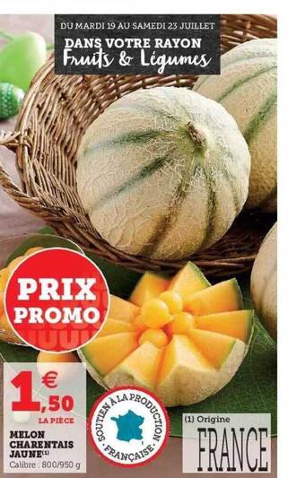 Super U Melon Charentais Jaune offre