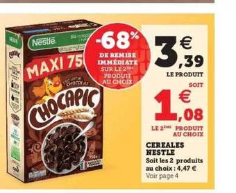 Super U Céréales Nestlé offre